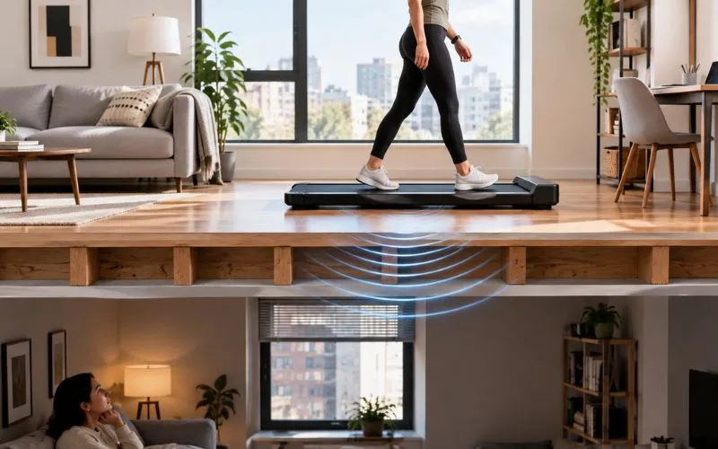 Read more about the article Can You Use a Walking Pad Upstairs in an Apartment? (What You Need to Know)